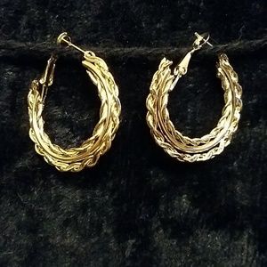 Gold color hoop earrings